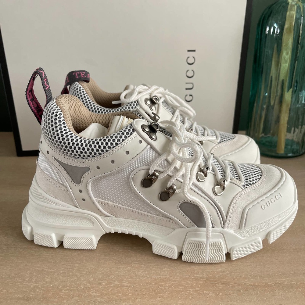 NEW Gucci Flasthrek Sneakers white 38.5 - Picture 9 of 9